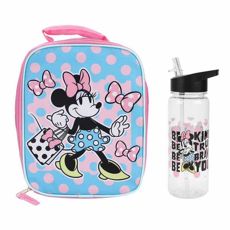 Minnie Mouse Be Kind Be True Be Brave Be You Kids 14" Backpack and Lunch Bag 4 Piece Set