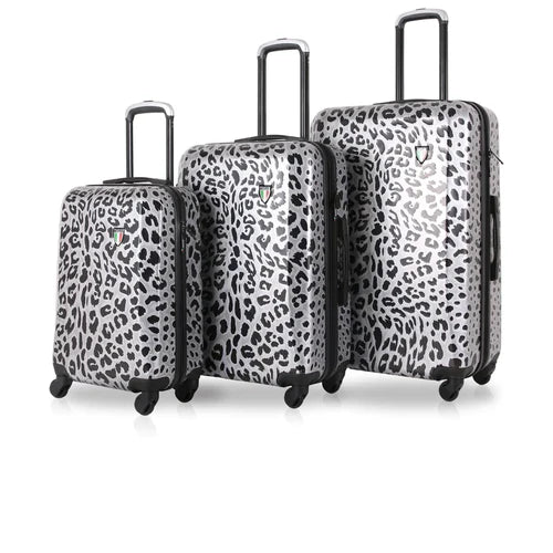 Tucci WINTER LEOPARD 3 PC Hardside Luggage Set (20", 24", 28")