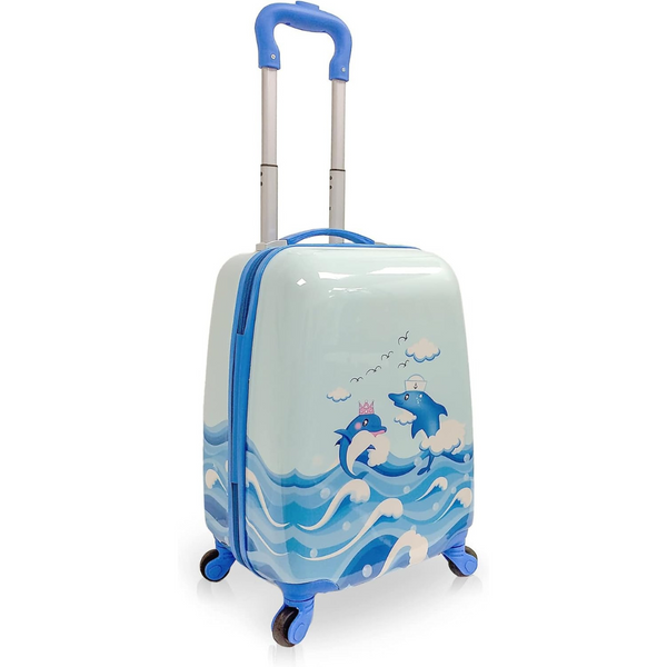 Tucci-Kids Dolphin Hardside Wheeled Spinner Rolling Luggage