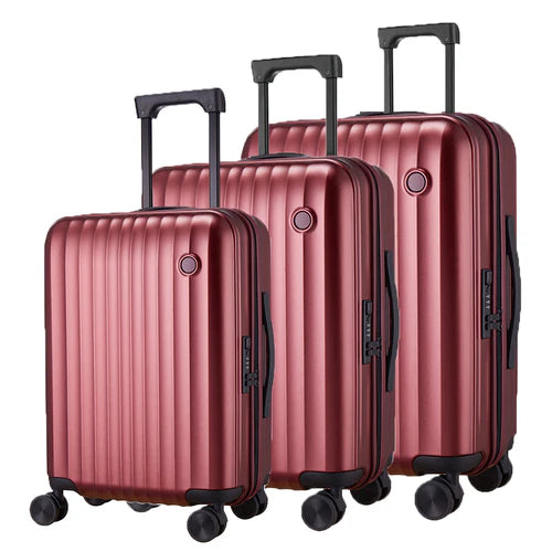 Claxton Zipper Spinner Hardshell 3 Pc Luggage Set