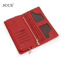 JCCS Women’s Genuine Leather Multi-Compartment Zip-Around Long Wallet