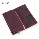 JCCS Women’s Genuine Leather Multi-Compartment Zip-Around Long Wallet
