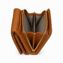 JCCS Women’s Genuine Leather Flap Wallet with Zip Coin Compartment