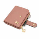 JCCS Women’s Genuine Leather Compact Bifold Wallet with Zip Coin Pocket
