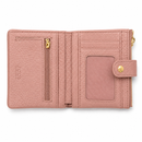 JCCS Women’s Genuine Leather Compact Bifold Wallet with Zip Coin Pocket