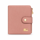 JCCS Women’s Genuine Leather Compact Bifold Wallet with Zip Coin Pocket