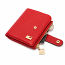 JCCS Women’s Genuine Leather Compact Bifold Wallet with Zip Coin Pocket
