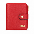 JCCS Women’s Genuine Leather Compact Bifold Wallet with Zip Coin Pocket