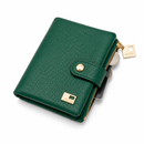 JCCS Women’s Genuine Leather Compact Bifold Wallet with Zip Coin Pocket
