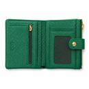 JCCS Women’s Genuine Leather Compact Bifold Wallet with Zip Coin Pocket