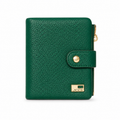 JCCS Women’s Genuine Leather Compact Bifold Wallet with Zip Coin Pocket