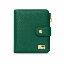 JCCS Women’s Genuine Leather Compact Bifold Wallet with Zip Coin Pocket