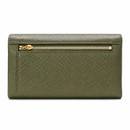 JCCS Women’s Genuine Leather Accordion Wallet with Exterior Zip Pocket
