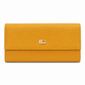 JCCS Women’s Genuine Leather Accordion Wallet with Exterior Zip Pocket