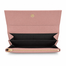 JCCS Women’s Genuine Leather Accordion Wallet with Exterior Zip Pocket