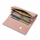 JCCS Women’s Genuine Leather Accordion Wallet with Exterior Zip Pocket