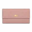 JCCS Women’s Genuine Leather Accordion Wallet with Exterior Zip Pocket