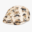 Henney Bear Melfi Bear Pattern Tapestry Flat Cap