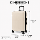 Omaska Jetvibe Pro 28-Inch Large Expandable Hardside Spinner Suitcase - Luggage City