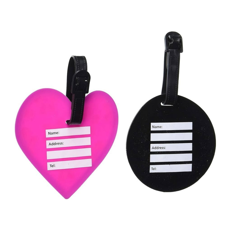 Mia Toro Peace & Love 2 Piece Rubber Luggage Tag