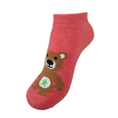 Pink Bear Ankle Socks