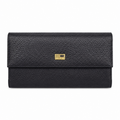 JCCS Women’s Genuine Leather Accordion Wallet with Exterior Zip Pocket
