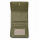 JCCS Women’s Genuine Leather Flap Wallet with Zip Coin Compartment