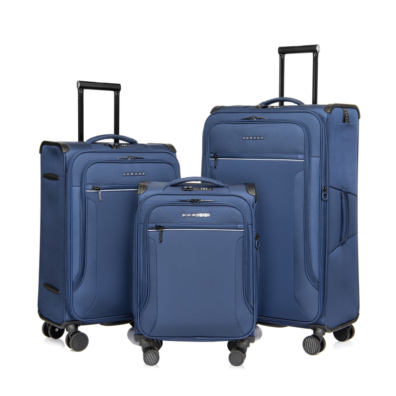 Verage Toledo III Anti-Bacterial Softside Luggage 3 Piece Set (19" + 24" + 29")