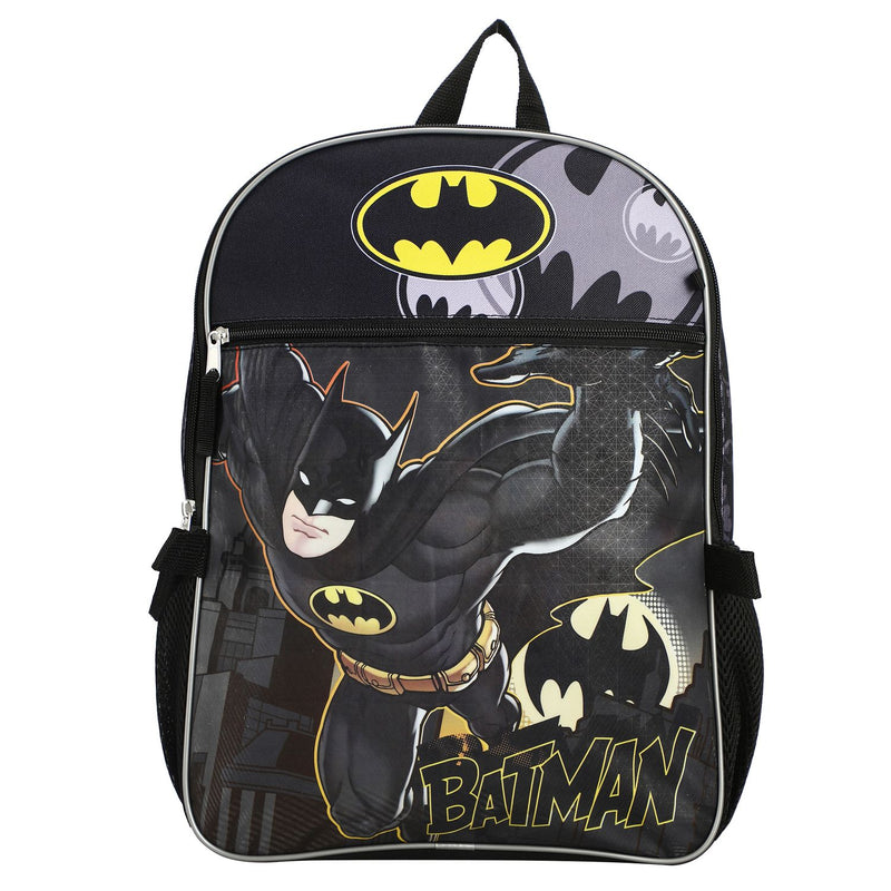 DC Comics Batman 5 Piece Kids 16" Backpack Set