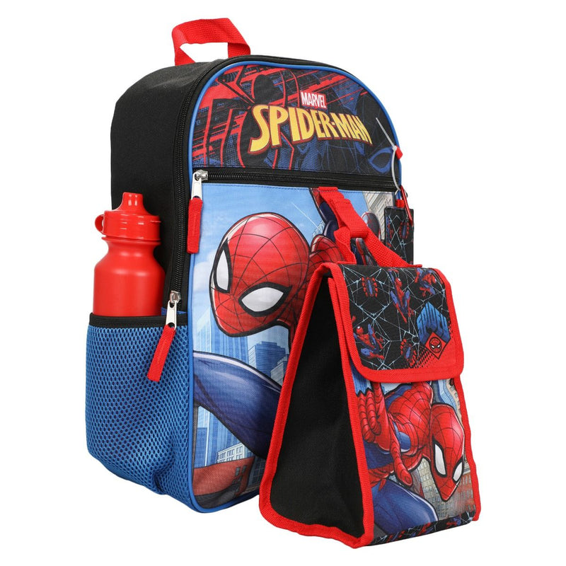 Marvel Spider-Man Miles Morales 5 Piece Kids 16" Backpack Set