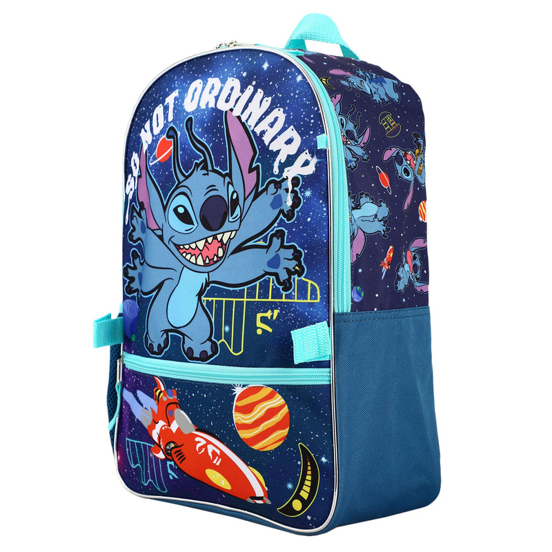 Lilo & Stitch Space Themed 5 Piece Kids 16" Backpack Set